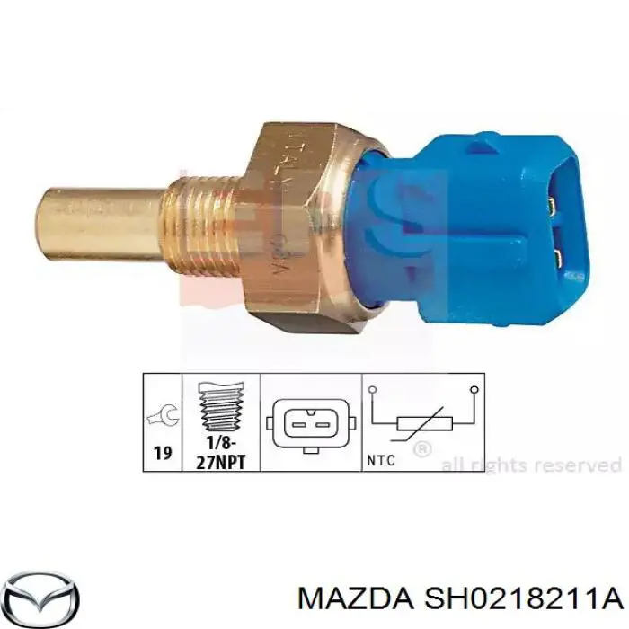 SH0218211A Mazda sensor de presion gases de escape