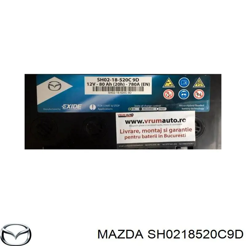 Batería de arranque MAZDA SH0218520C9D