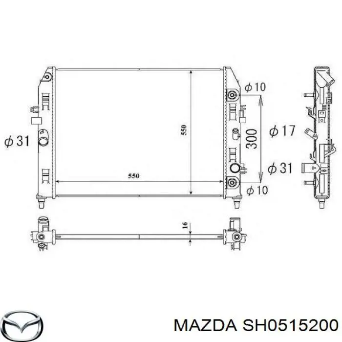 Água radiador Mazda SH0515200 precio, desde 187,31 EUR