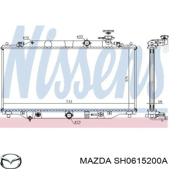 SH0615200A Mazda radiador