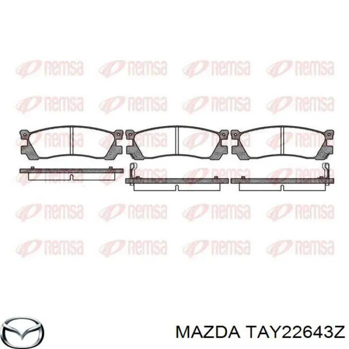 TAY22643Z Mazda pastillas de freno traseras