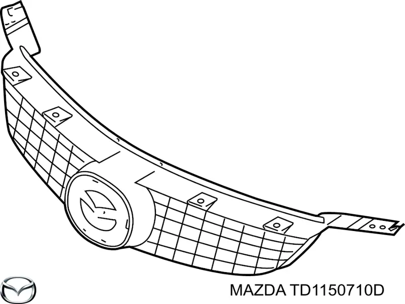 TD1150710D Mazda rejilla de radiador