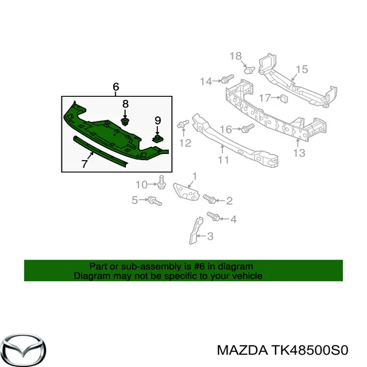 Protector paragolpes para Mazda CX-9 (TC)