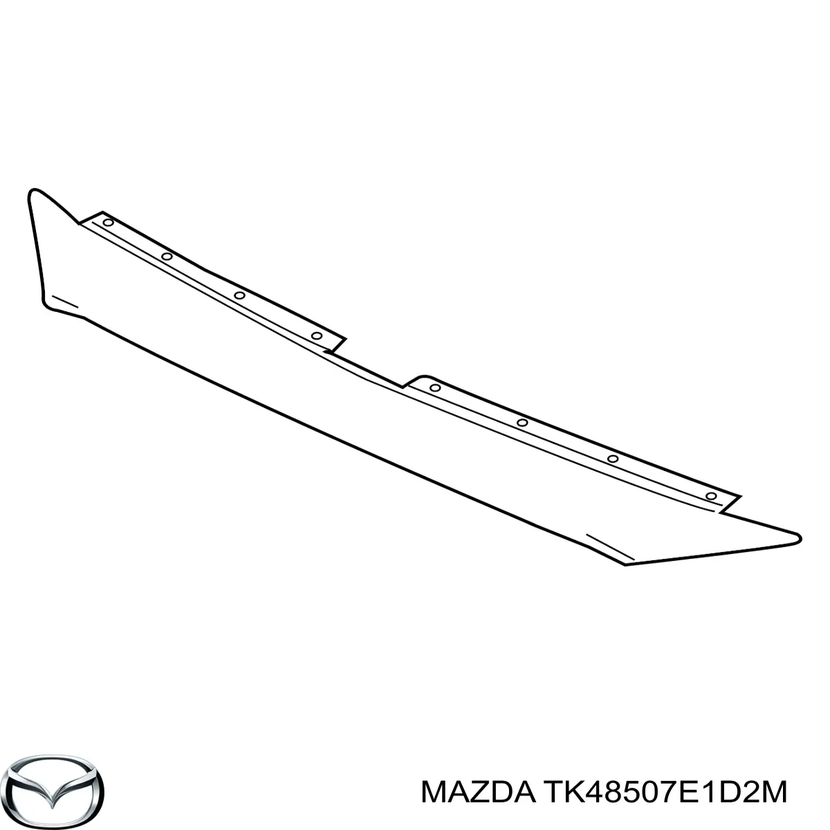 TK48507E1D2M Mazda moldura de rejilla parachoques superior