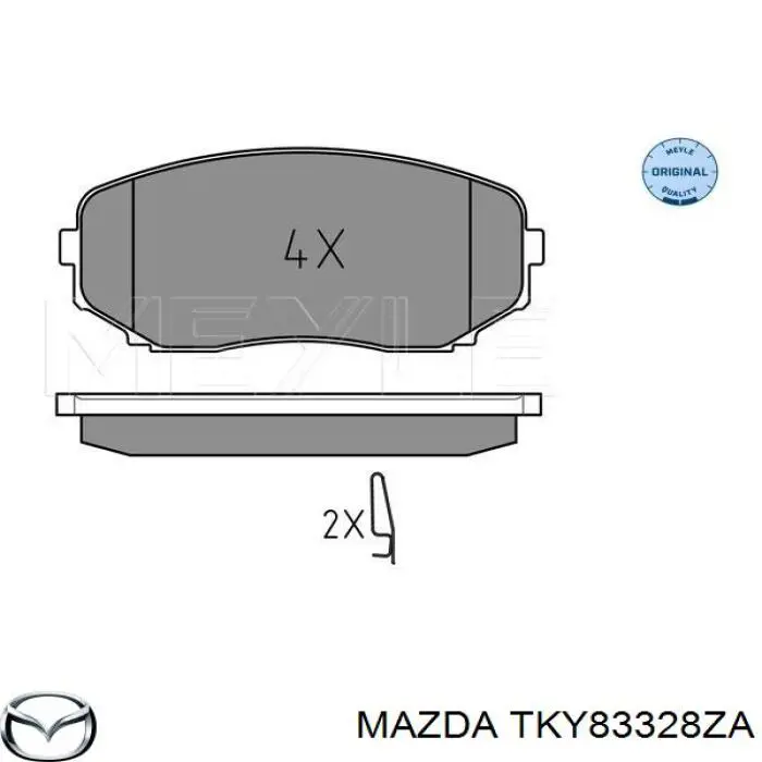 TKY83328ZA Mazda pastillas de freno delanteras