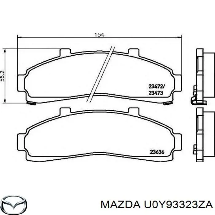 U0Y93323ZA Mazda pastillas de freno delanteras