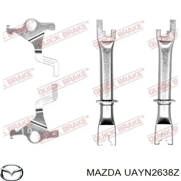 UAYN2638Z Mazda zapatas de frenos de tambor traseras