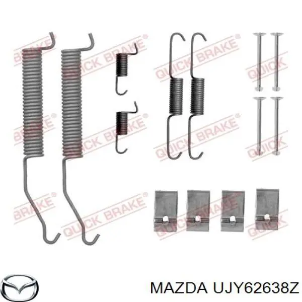 UJY62638Z Mazda zapatas de frenos de tambor traseras