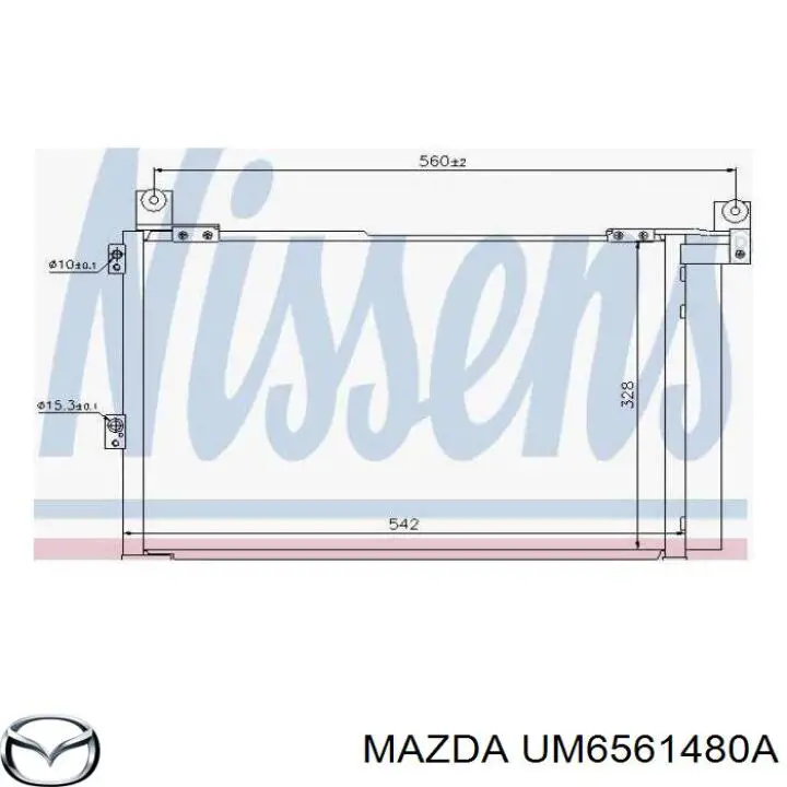 UM6561480A Mazda condensador aire acondicionado