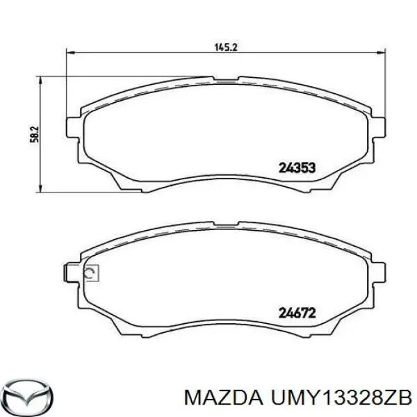 Pastillas de freno UMY13328ZB Mazda