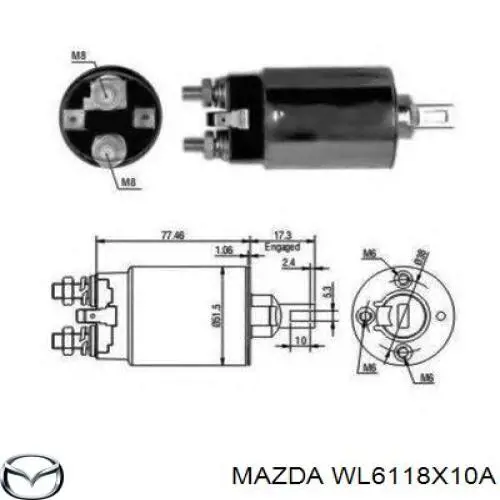 WL6118X10A Mazda kit de reparación para interruptor magnético, estárter