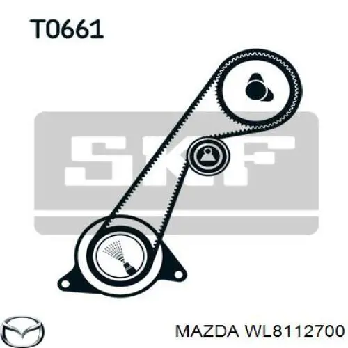 WL8112700 Mazda Rodillo de cadena