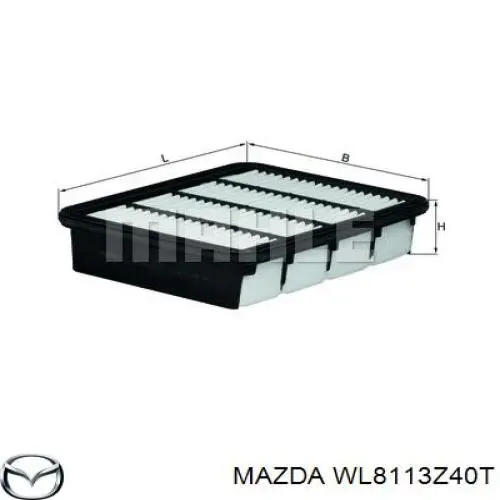 WL8113Z40T Mazda filtro de aire