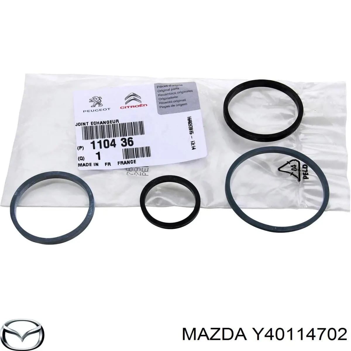Y40114702 Mazda junta de radiador de aceite