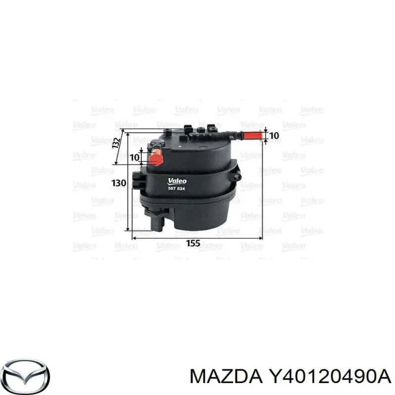 Y40120490A Mazda filtro de combustible