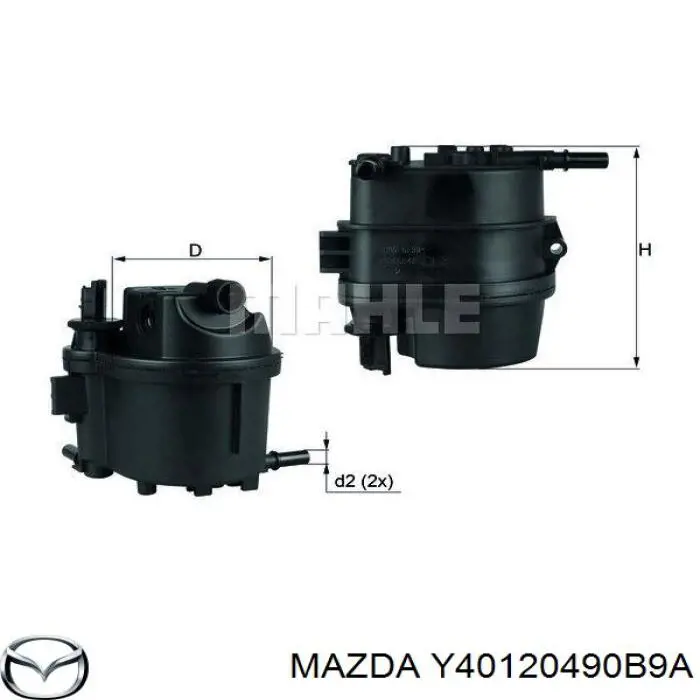Y40120490B9A Mazda filtro combustible