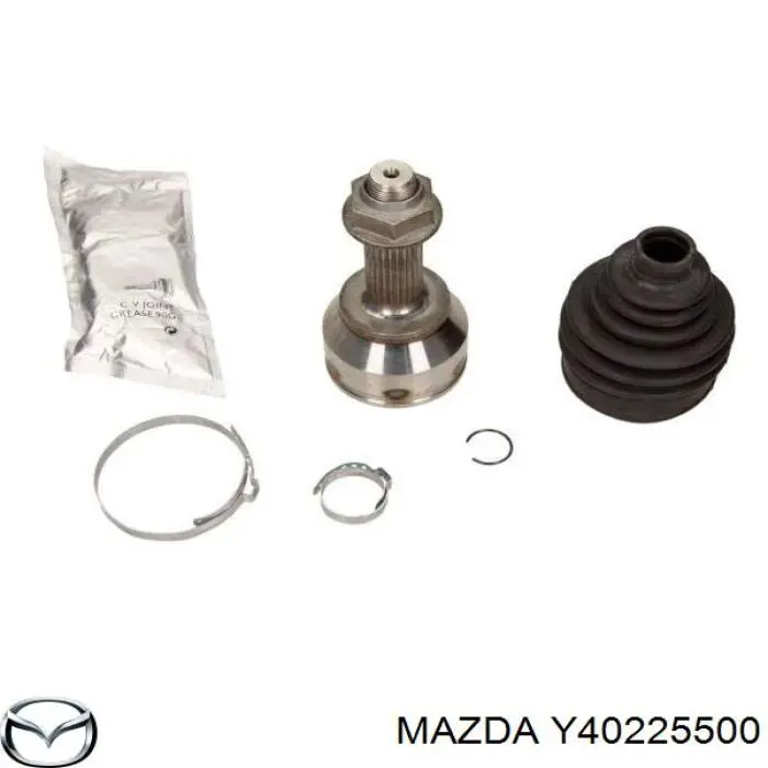 Y40225500 Mazda árbol de transmisión delantero derecho