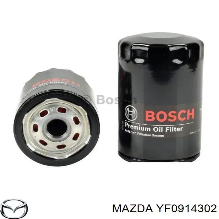 YF0914302 Mazda filtro de aceite