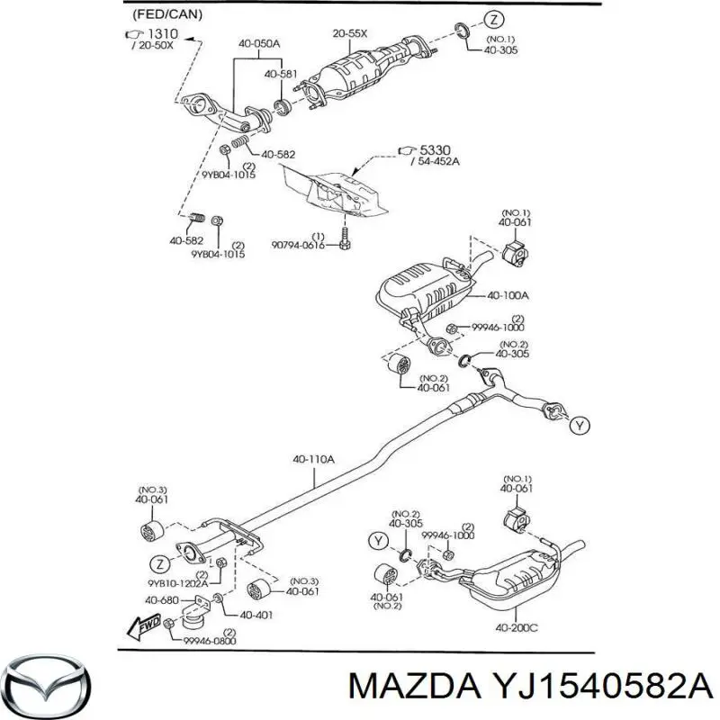Perno del sistema de escape (silenciador) Ford 1454933 precio, desde 1,50 EUR