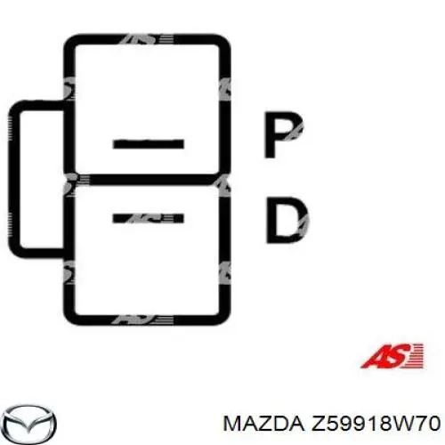Z59918W70 Mazda regulador del alternador