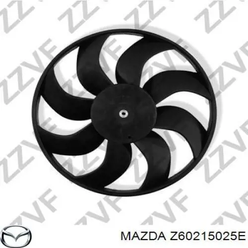 Z60215025E Mazda difusor de radiador, ventilador de refrigeración, condensador del aire acondicionado, completo con motor y rodete