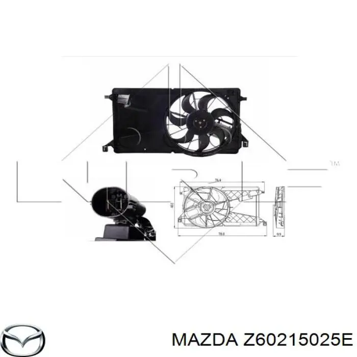 Comprar Z60215025E Mazda Ventilador de radiador