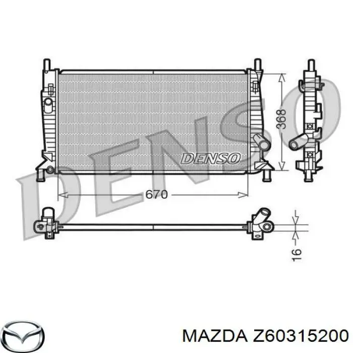 Z60315200 Market (OEM) radiador refrigeración del motor