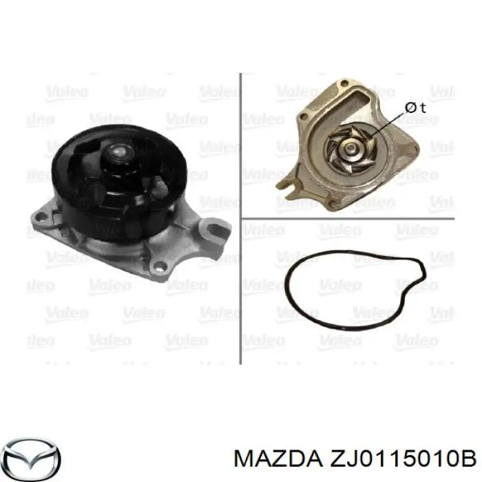 Comprar ZJ0115010B Mazda Bomba de agua para motor