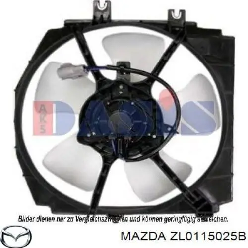 ZL0115025B Mazda difusor de radiador, ventilador de refrigeración, condensador del aire acondicionado, completo con motor y rodete