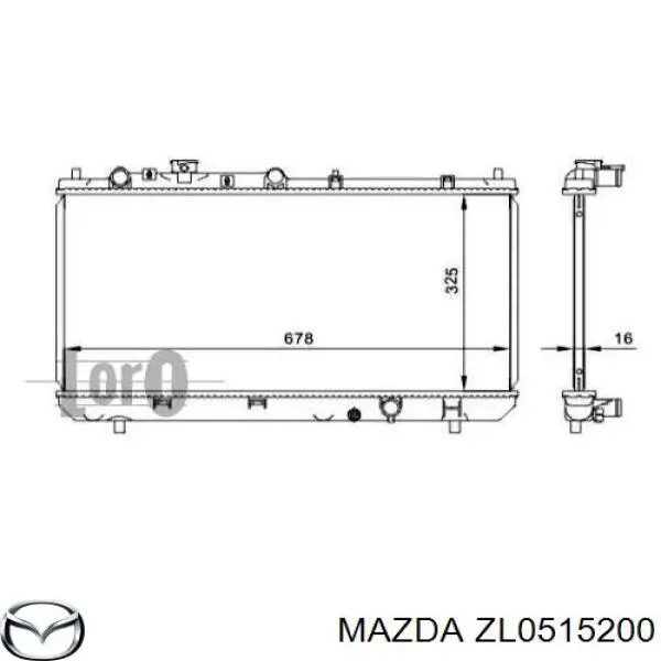 ZL05-15-200 Mazda radiador