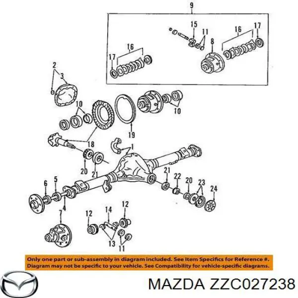 Retén del semieje delantero izquierdo Mazda NA0127238 precio, desde 22,42 EUR