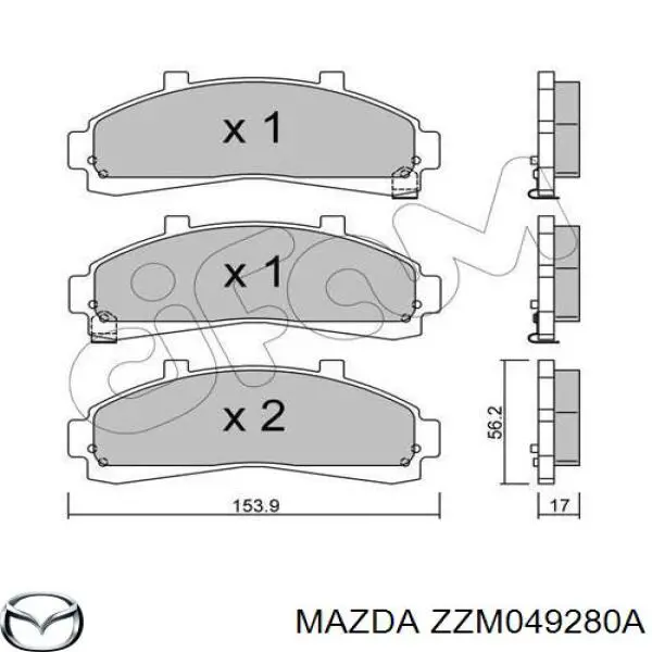 Pastillas freno delanteras Mazda ZZM049280A precio, desde 41,47 EUR