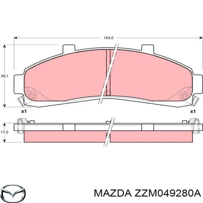 Pastillas de freno ZZM049280A Mazda