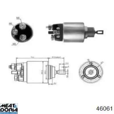 Solenoide de arranque Meat&Doria 46061 precio, desde 64,60 USD