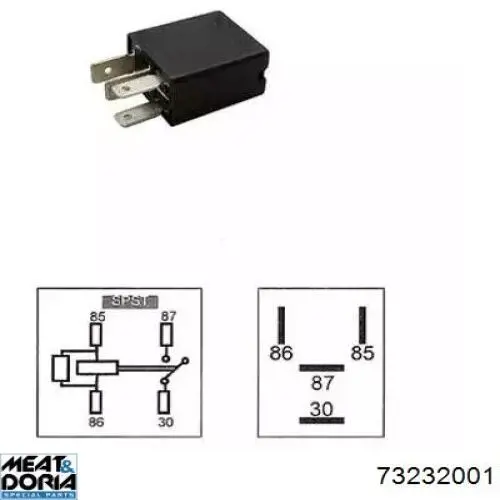 73232001 Meat&Doria relé, ventilador de habitáculo