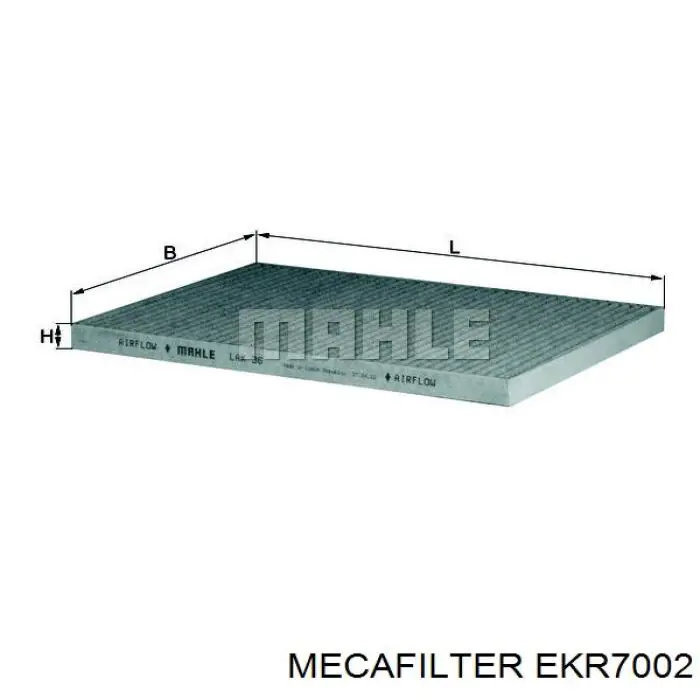 EKR7002 Mecafilter filtro habitáculo