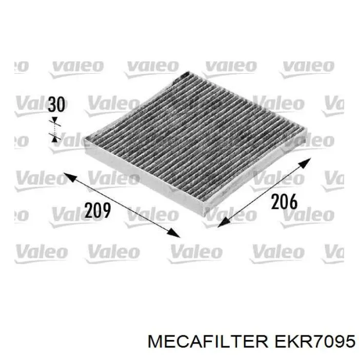 EKR7095 Mecafilter filtro habitáculo