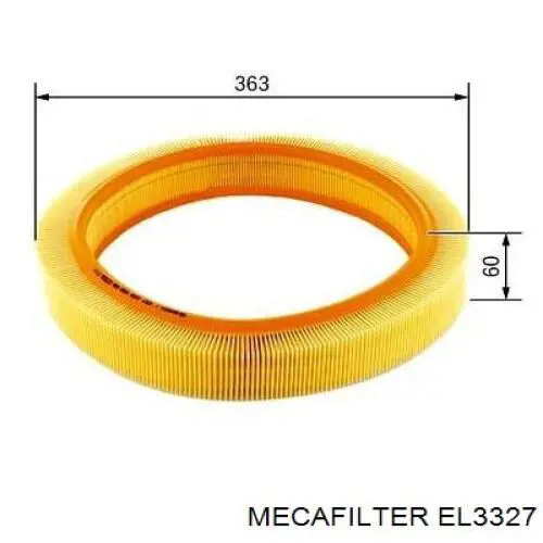 Filtro de aire EL3327 Mecafilter