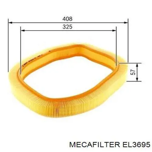 EL3695 Mecafilter Filtro de aire de motor