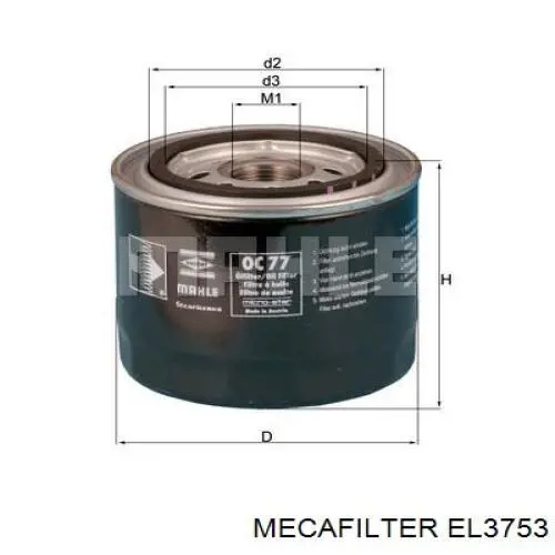 EL3753 Mecafilter filtro de aire