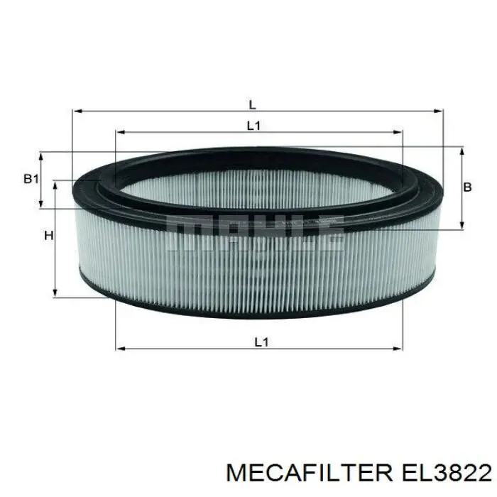 EL3822 Mecafilter Filtro de aire de motor