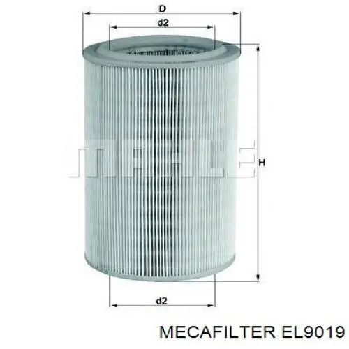 El filtro de aire Mecafilter EL9019 precio, desde 11,86 EUR