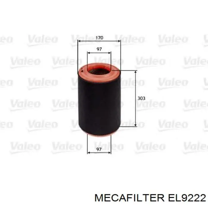 EL9222 Mecafilter filtro de aire