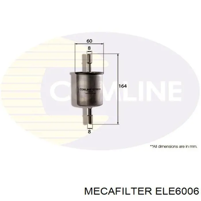 ELE6006 Mecafilter filtro combustible