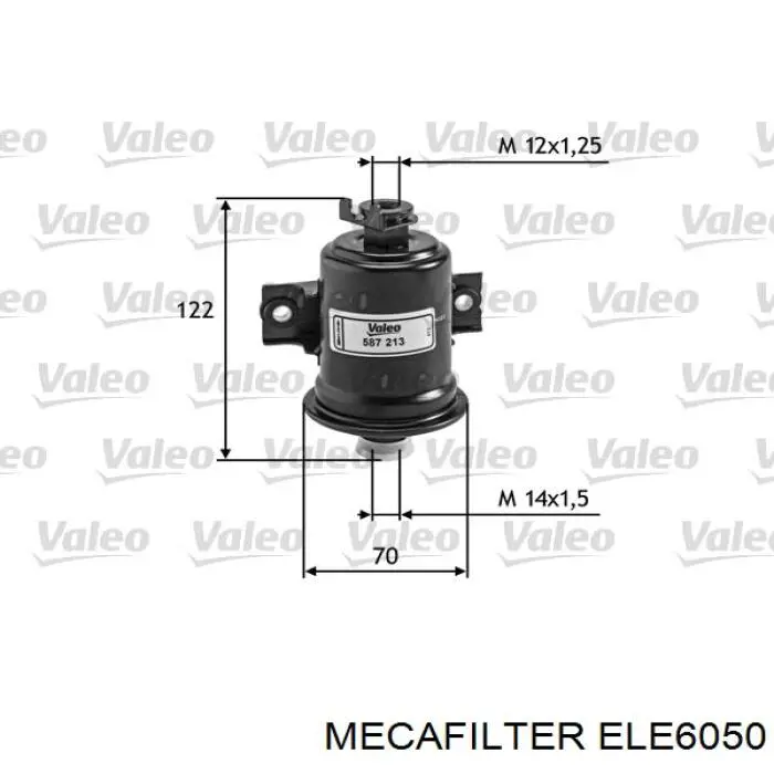 ELE6050 Mecafilter filtro de combustible