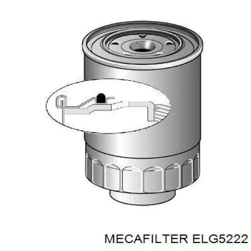 Filtro de combustible ELG5222 Mecafilter