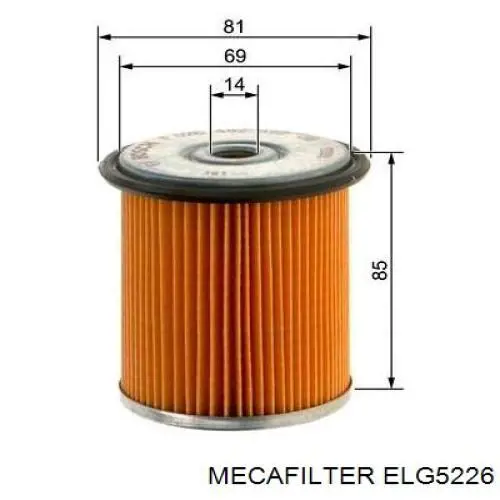ELG5226 Mecafilter filtro combustible