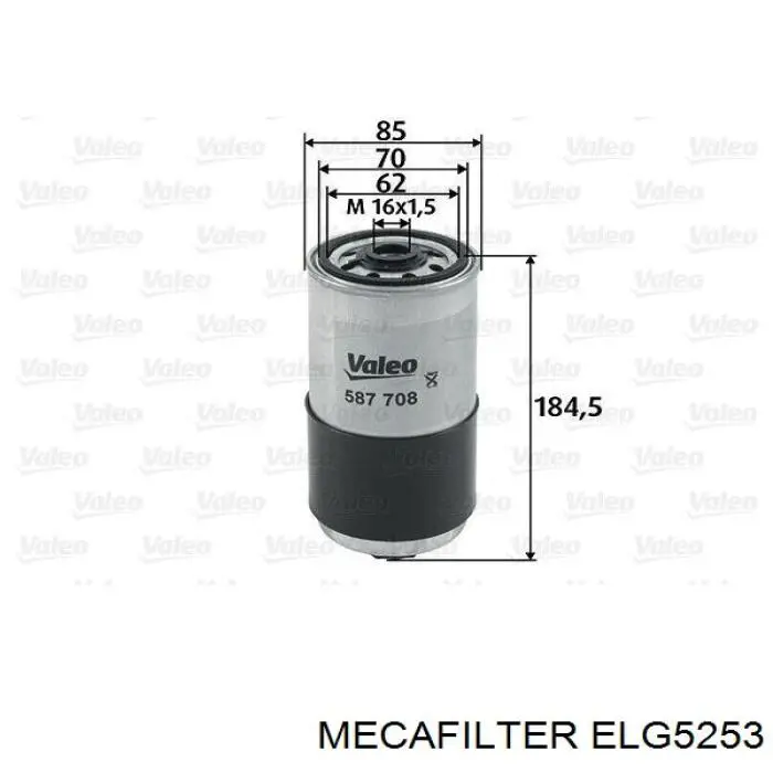 ELG5253 Mecafilter filtro combustible