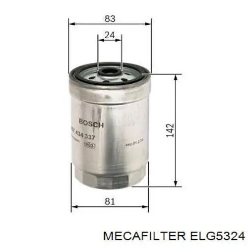 Comprar ELG5324 Mecafilter Filtro diesel