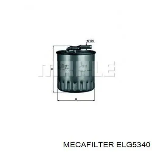 ELG5340 Mecafilter filtro combustible